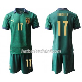 Italië Ciro Immobile 17 Voetbaltenues Kind Third EK 2020 - SS (+ Korte broeken)